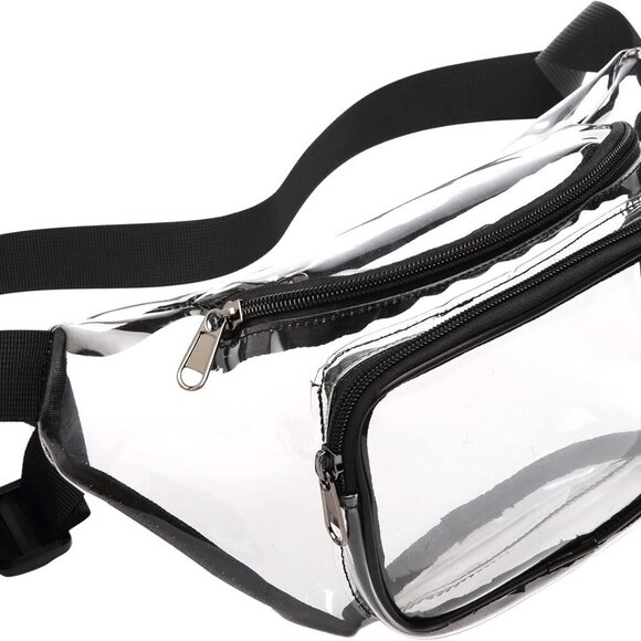 Clear Fanny Pack Stadium Approved - Clear Bag for Stadium Events Transparent Bel - Picture 1 of 9